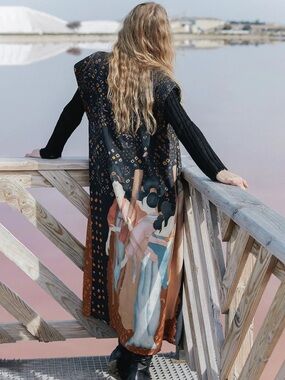 MES DEMOISELLES Ding Xiang Silk Kimono Size 2 GUC